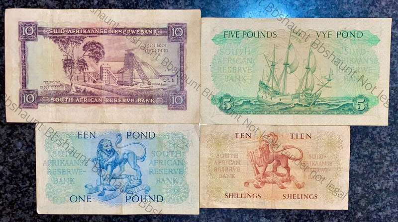 Mh De Kock set 10 pound to 10 shilling 1955-1958 (1 bid takes all)