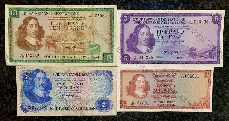 Complete Set Tw De Jongh R10 to R1 -- 1967-1975(1 bid takes all)
