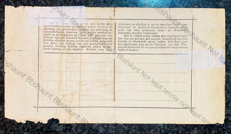 Z.A.R Pietersburg 1 pound Governments Noot 01-04-1901 No 54103A