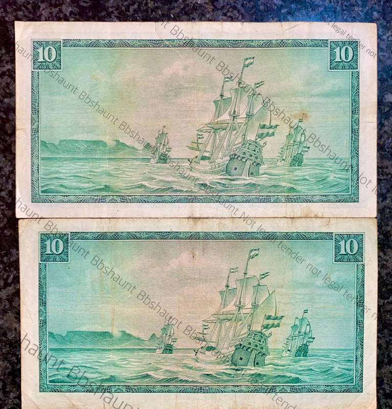 Tw De Jongh. R10 Springbuck & Van Riebeeck wtm 1967-1975 (1 bid takes all)