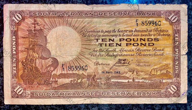 J Postmus 10 pound - F1 - April 14th 1943 -