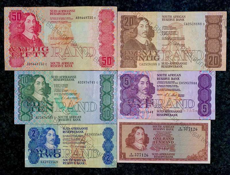 Complete Set CL Stals R50 to R2AA - 1st issue 1990 (R1 TW De Jongh)( 1 bid takes all )