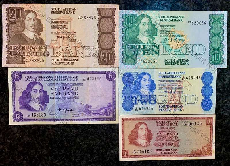 Tw De Jongh set R20 to R1 -- 1975/78 (1 bid takes all)