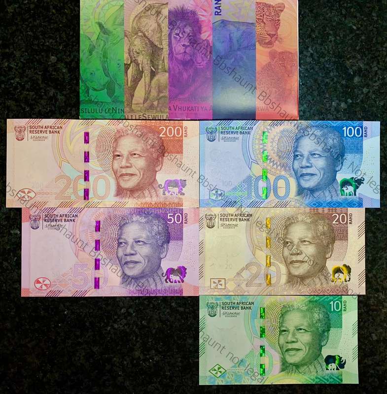 L KGANYAGO FULL SET VERY LOW MATCHING NO - AA0000146 A - FIRST ISSUE 2023 IN S A RESERVE BANK FOLDER