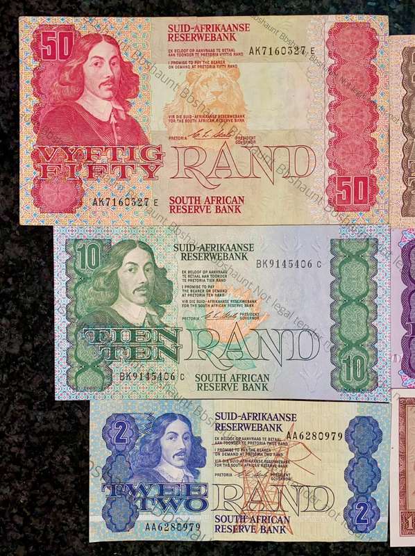 Complete Set CL Stals R50 to R2AA  good condition 1st issue 1990 (R1 TW De Jongh) (1 bid takes all)