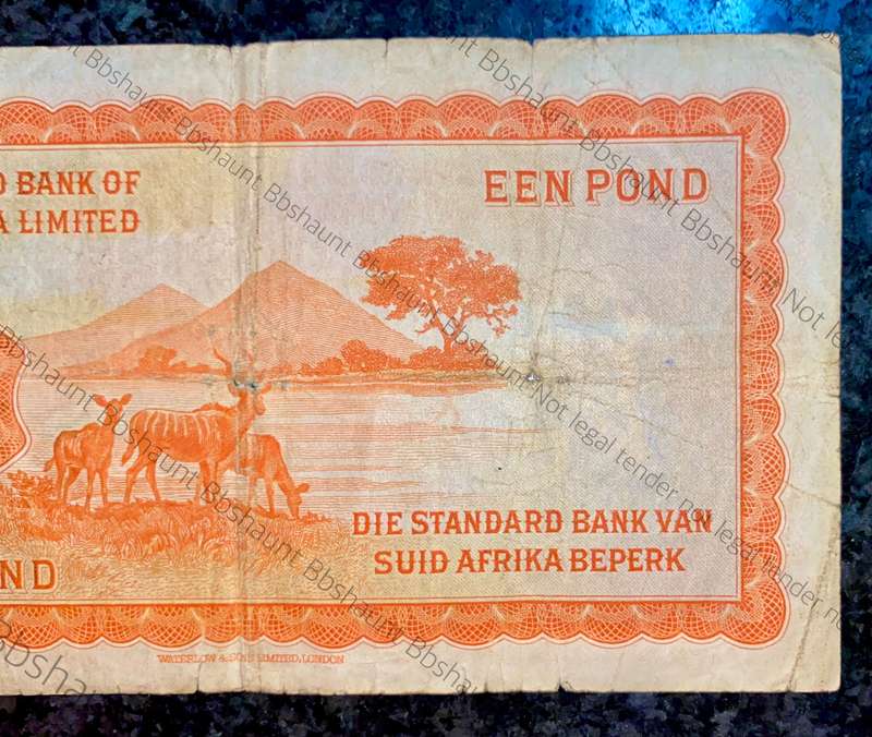 South West Africa 1 pound 15th June 1959 Standard Bank