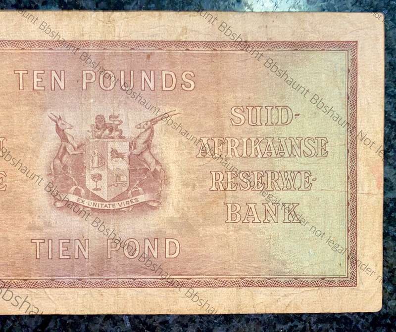 J POSTMUS 10 POUND 14TH APRIL 1943 - F1 - VAN RIEBEECK WTM E/A FIRST ISSUE