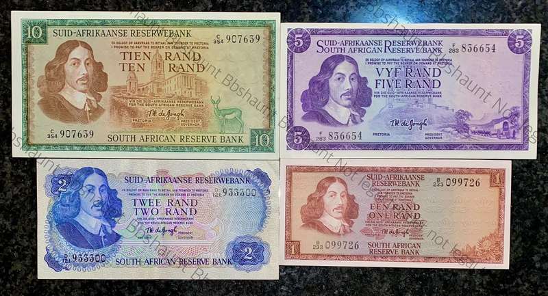 Complete Set Tw De Jongh R10 to R1 - good condition 1967-1975(1 bid takes all)