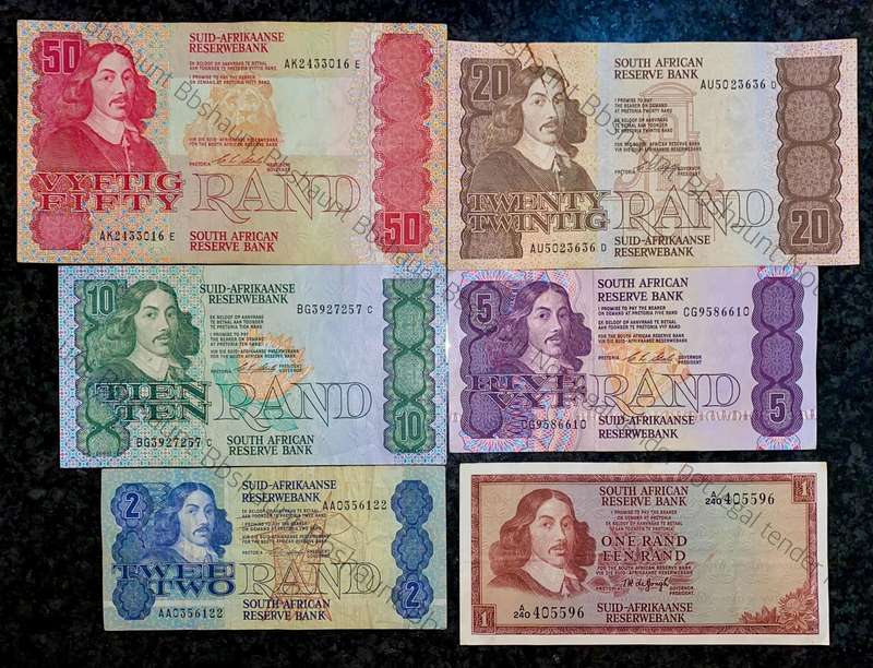 Complete Set CL Stals R50 to R2AA - 1st issue 1990 (R1 TW De Jongh)( 1 bid takes all )