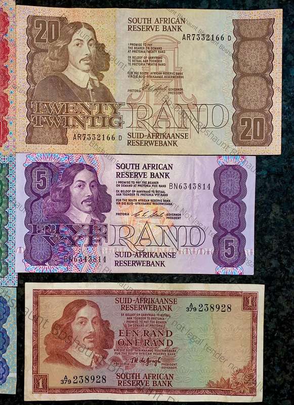 Complete Set CL Stals R50 to R2AA - 1st issue 1990 (R1A TW De Jongh 1967)( 1 bid takes all )