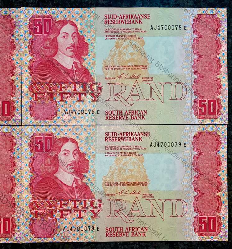 CL STALS R50 IN SEQUENCE AJ 4700076-00079 UNC A/E 1ST ISSUE 1990(BID PER NOTE) 4 AVAILABLE