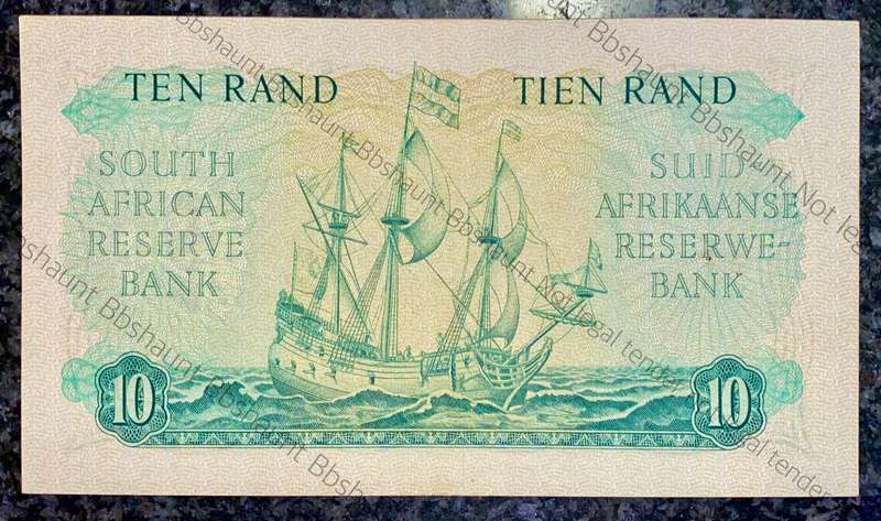 MH DE KOCK R10-- C1-- UNC-AUNC 4TH ISSUE 1961 E/A VAN RIEBEECK WTM