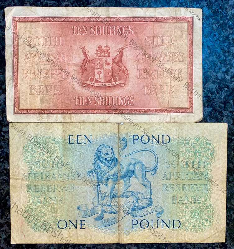 MH DE KOCK SET 10 SHILLINGS 1946 FIRST ISSUE E/A E80 7 1 POUND 1956 B229(1 BID TAKES ALL)