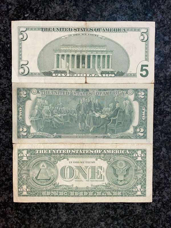 U S A SET 5 DOLLAR 2003 - 2 DOLLAR 1976 NEW YORK & 1 DOLLAR 2006 MINNEAPOLIS (1 BID TAKE ALL)