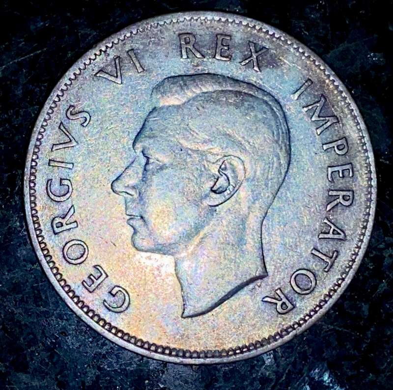 S A UNION SILVER 2 1/2 SHILLINGS 1942 SILVER 80%