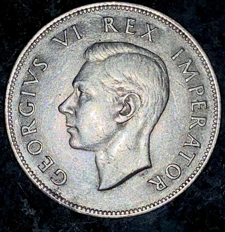 S A UNION SILVER 2 1/2 SHILLINGS 1941 SILVER 80% -- SILVER VALUE ALONE IS R205