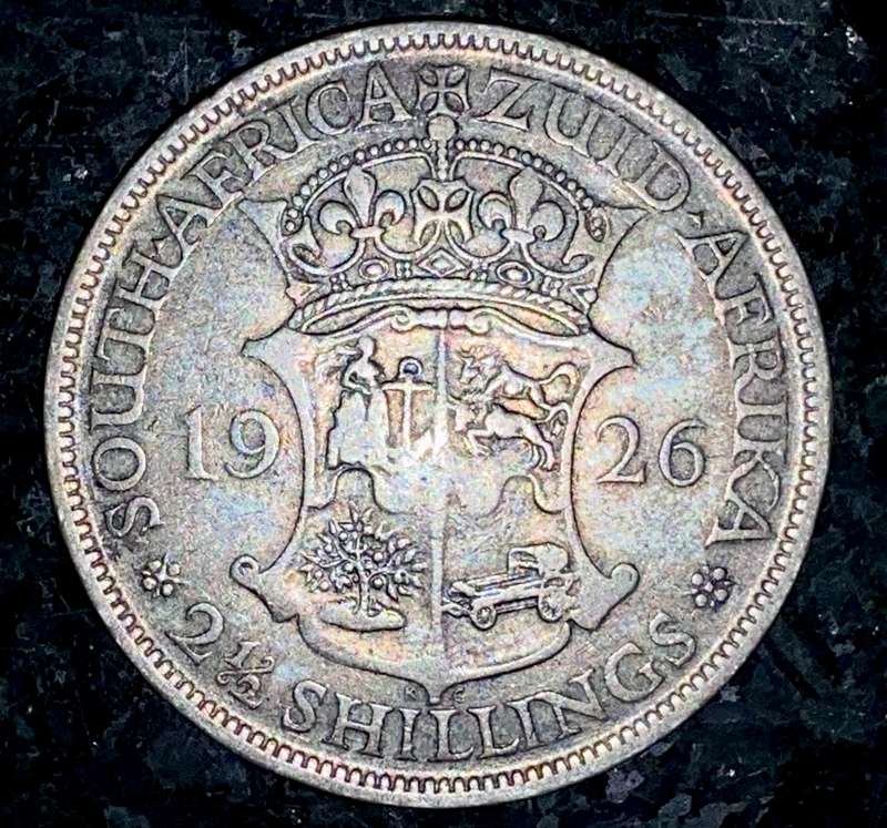 S A UNION SILVER 2 1/2 SHILLING 1926