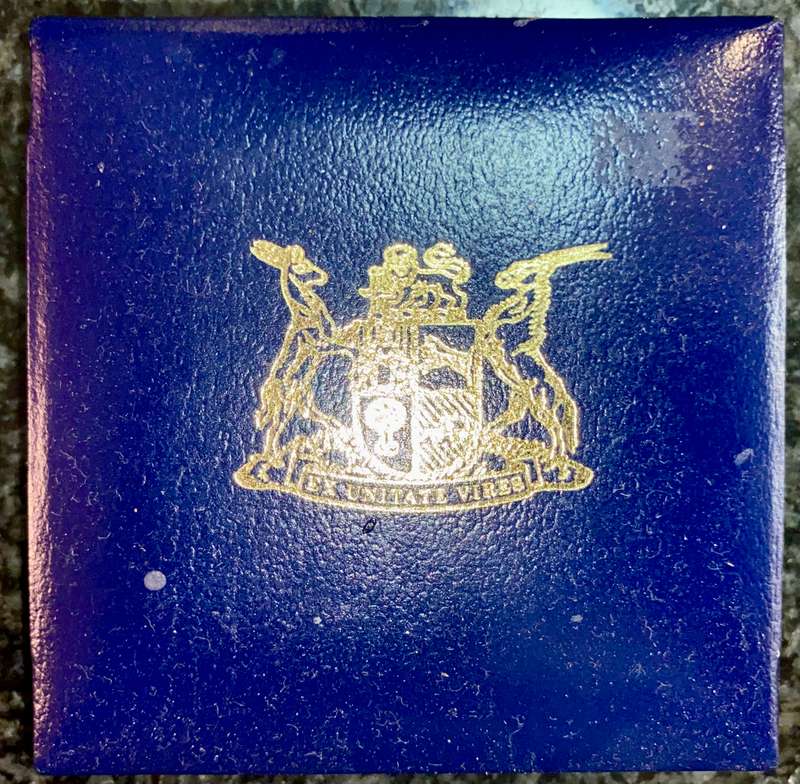 south africa silver R1 --1992 protea -- centenary coin manufacturer 1892-1992 - in sa mint box
