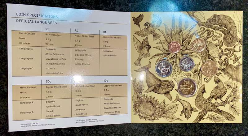 South Africa. uncirculated coin set 2023 in original packaging
