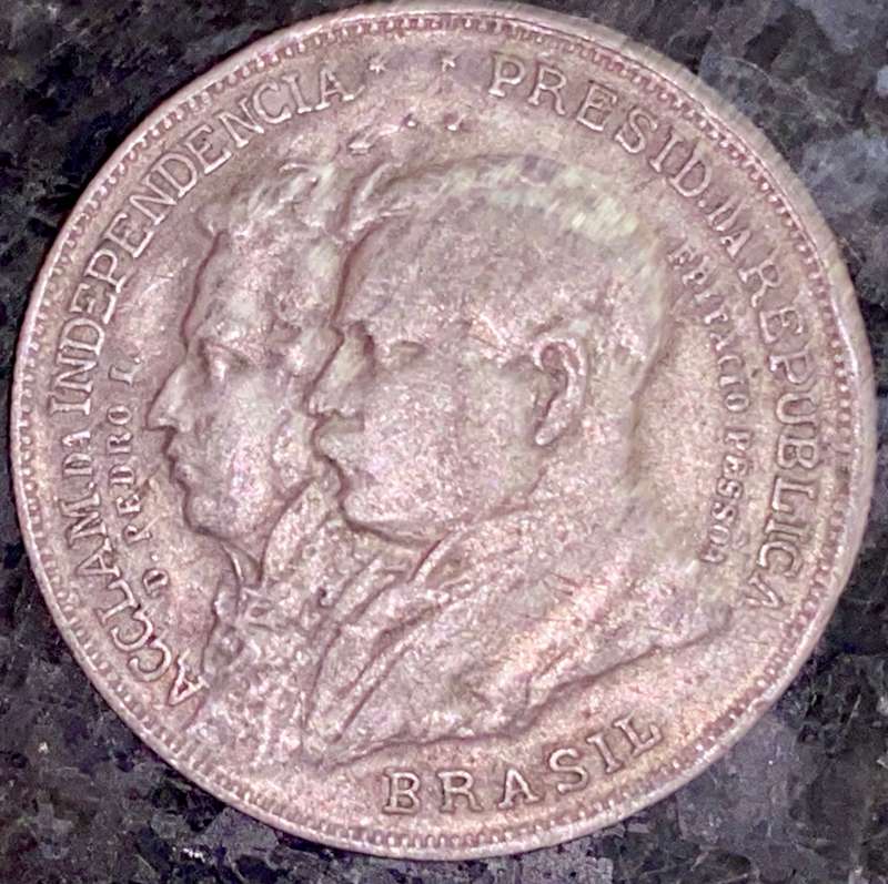 Brasil silver 2 mil reis 1822-1922 independence