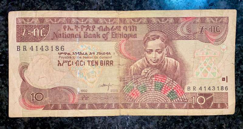 Ethiopia 10 birr 2000