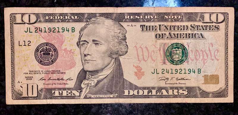 USA 10 dollars 2009