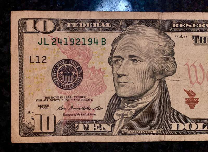 USA 10 dollars 2009