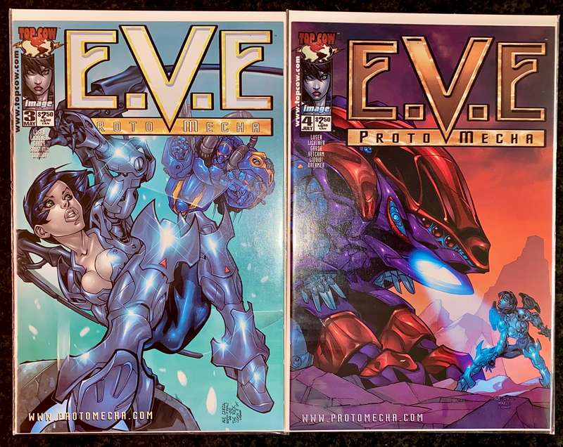 Image comics - E.V.E set - 2000 no 3 & 4 all excellent condition in sleeve's