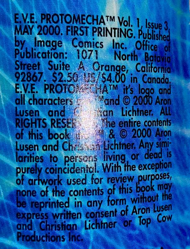 Image comics - E.V.E set - 2000 no 3 & 4 all excellent condition in sleeve's