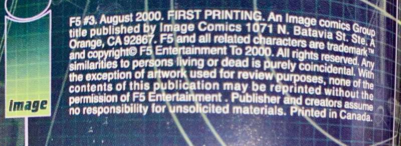 Image comics - F.5 set - 1996 no 3 & 4 all excellent condition in sleeve's