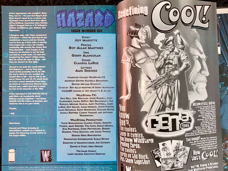 Image comics - HAZARD set - 1996 no 3 & 6 all excellent condition in sleeve's