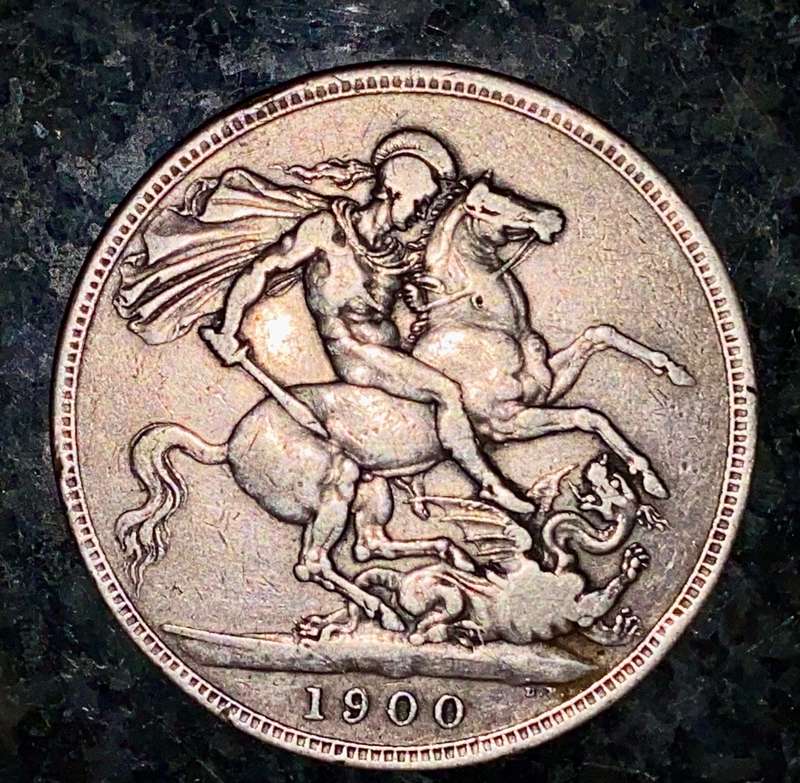 Great Britain 1900 -- 5 shillings Crown -- sterling silver