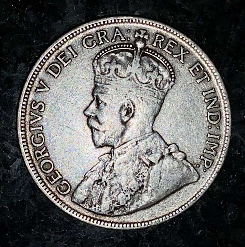 NewFoundland 1918 -- 50 cents -- sterling silver