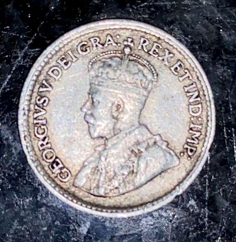 Canada 1919 -- 5 cent -- sterling silver