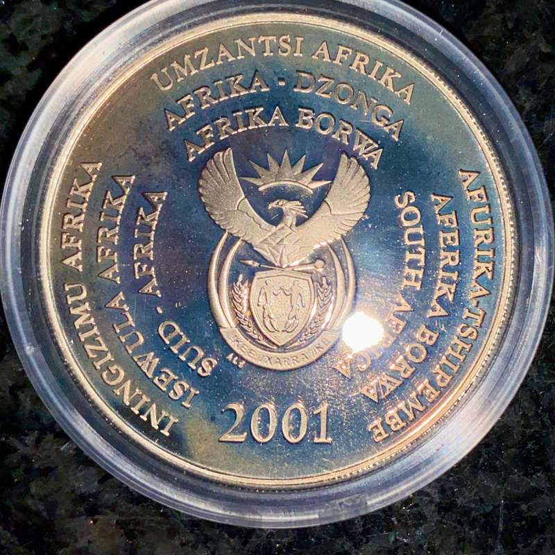 S.Africa Proof -- R2 Dolphin's -- 2001 low mintage 2987
