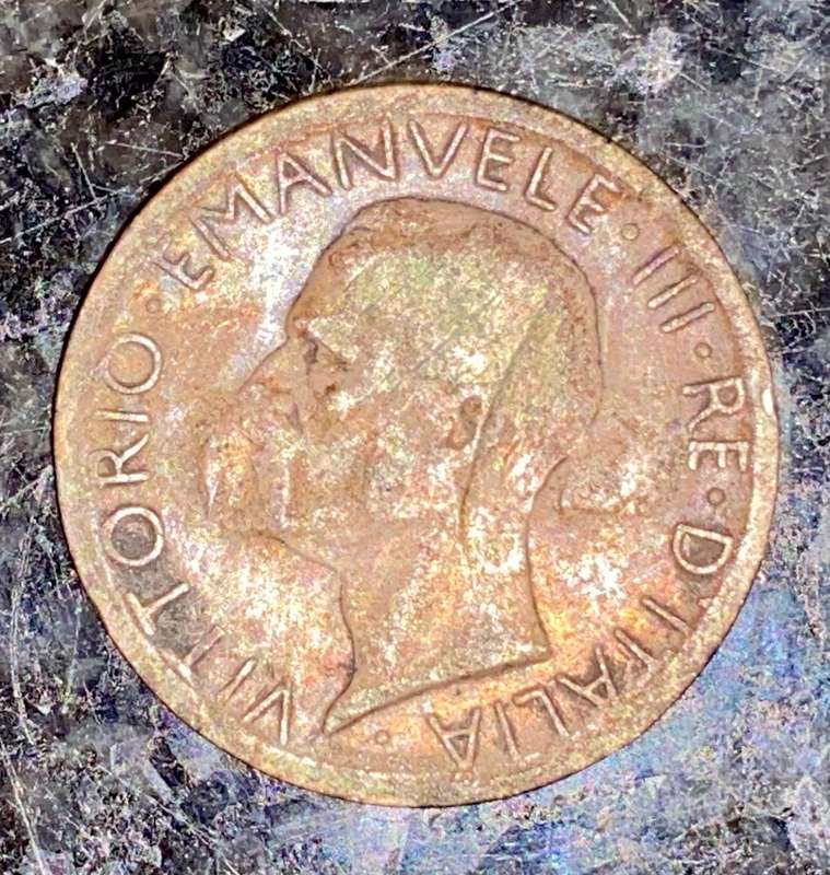 Italy 5 lire stamped G.V.M - 835 Sliver