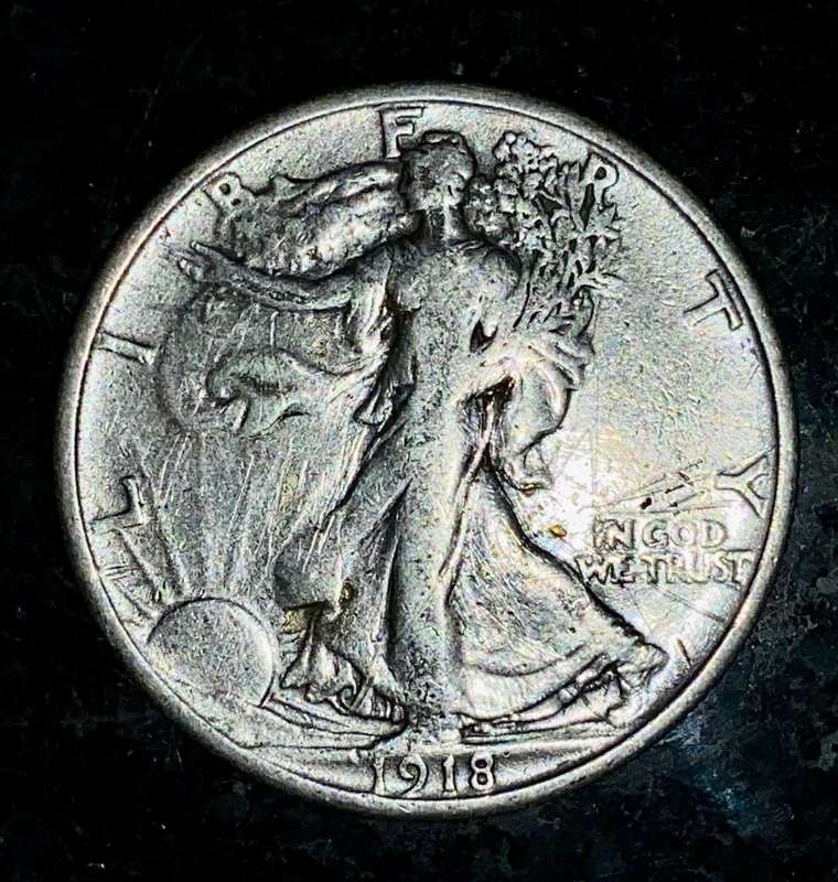 USA 1918 -- 1/2 dollar -- 900 silver