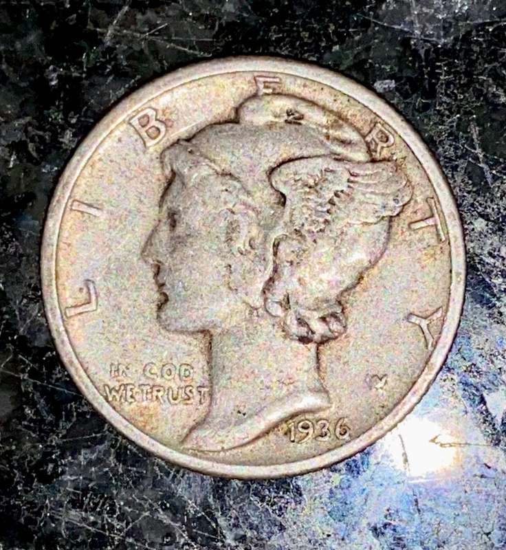 USA 1936 -- 1 DIME -- 900 silver