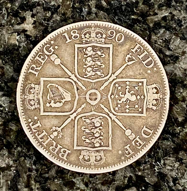 Great Britain 1890 -- Florin sterling silver