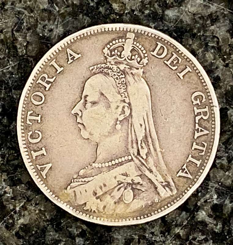 Great Britain 1890 -- Florin sterling silver