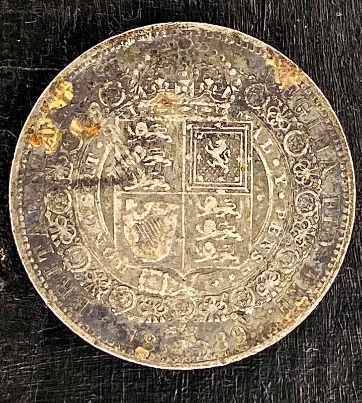 Great Britain 1889 -- 2 1/2 shilling sterling silver