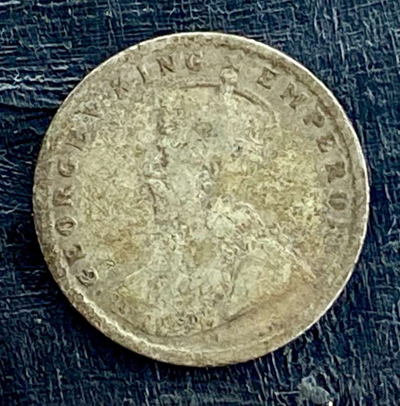 India 1919 -- 1/4 rupee -- 917 silver