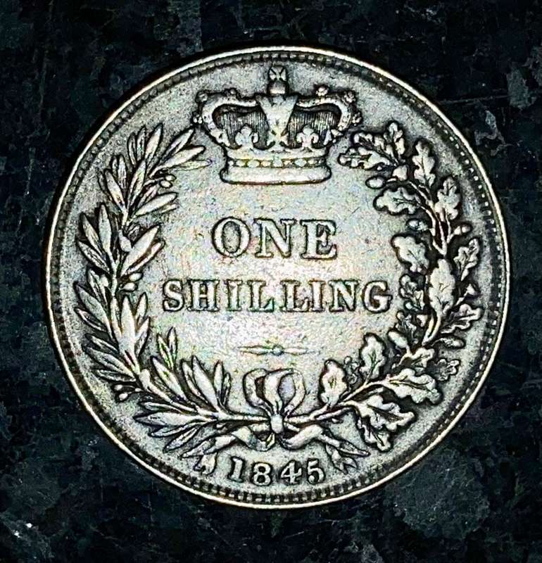 Great Britain. silver 1 shilling 1845