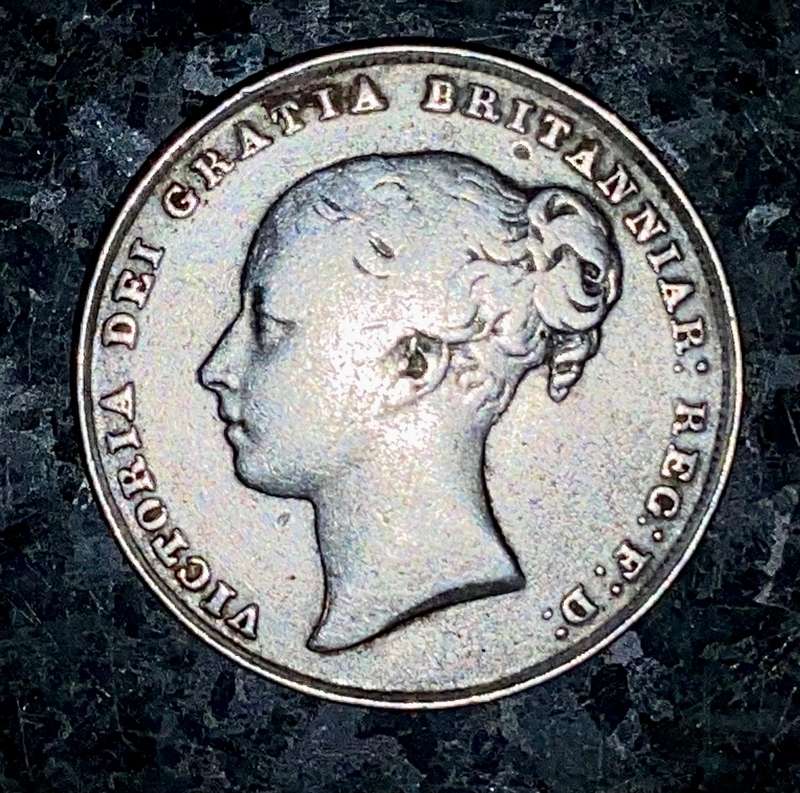Great Britain. silver 1 shilling 1845