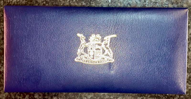 South Africa Proof set silver R1 TO 1 cent + nickel R1 - 1989 blue SA mint box