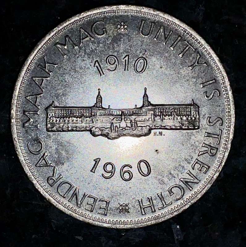 S A Union. silver 5 shilling 1960 very good condition