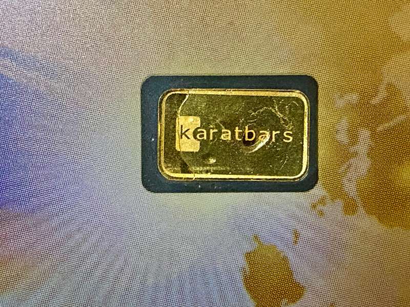 Karatbars Gold Bar Cards - Gold Bar 999.9 Purity 24ct (bid per bar) 0.10g - 4 available