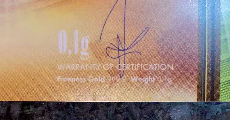 Karatbars Gold Bar Cards - Gold Bar 999.9 Purity 24ct (bid per bar) 0.10g - 4 available