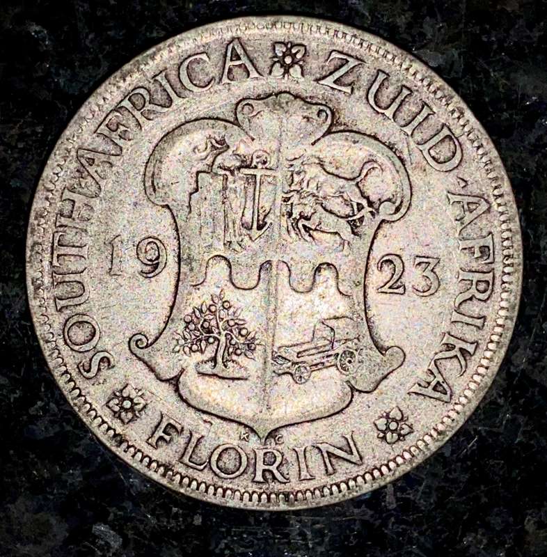 S A Union. silver 2 shilling 1923