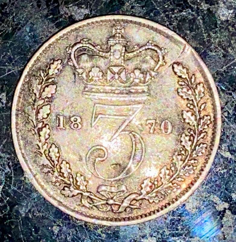 Great Britain. silver 3pence 1870
